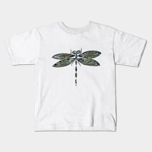 Stained Glass Dragonfly Kids T-Shirt